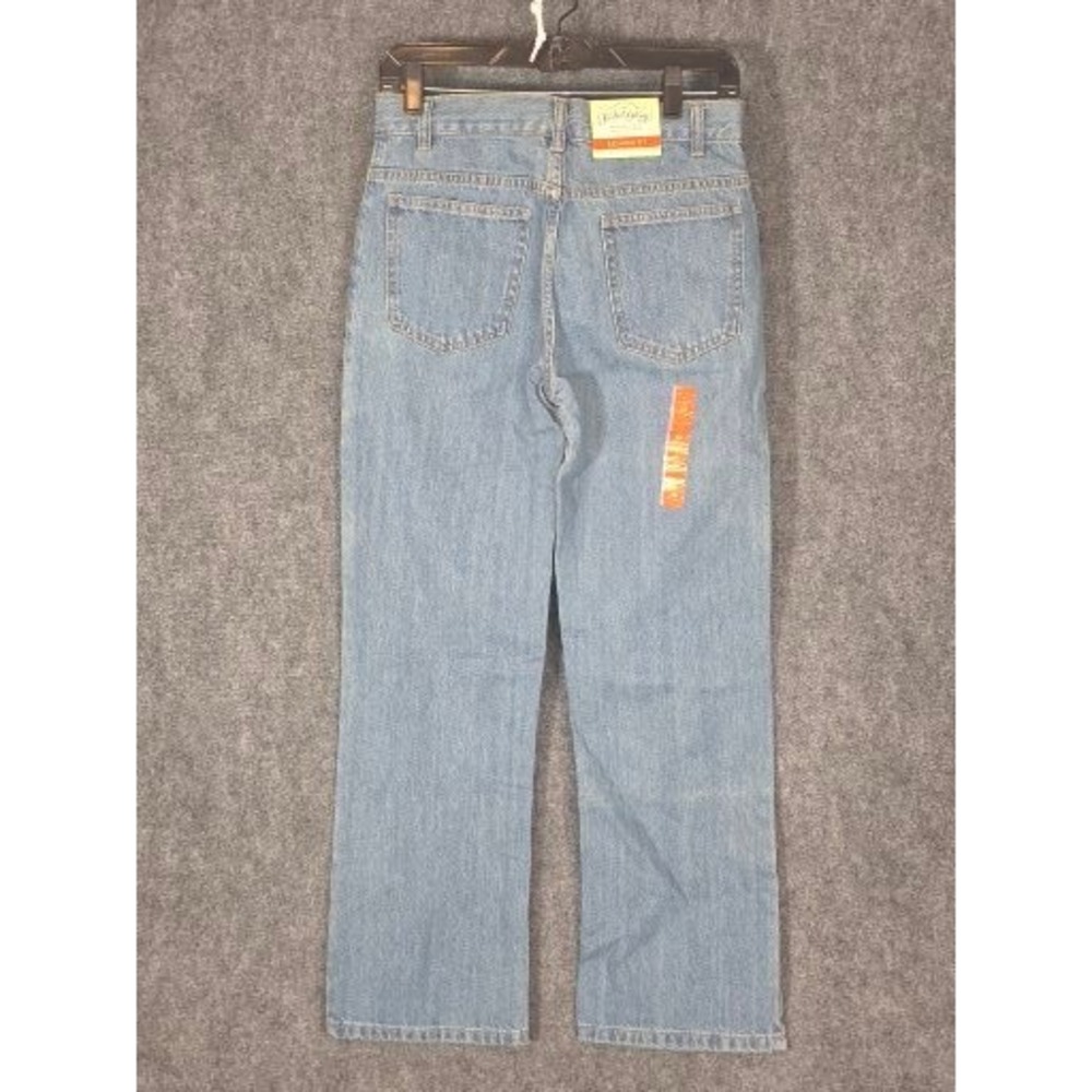 Faded Glory Mens Relaxed Fit Straight Leg Jean Blue Medium Wash Adjustable Waist